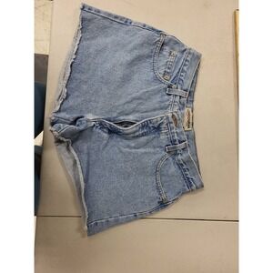 London Jean Denim Shorts Womens Size 8 Frayed Hem Light Wash Blue Jean Shorts
